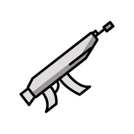 gun military force isolated icon vector illustration designのイラスト素材