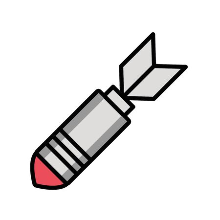 rocket military force isolated icon vector illustration designのイラスト素材