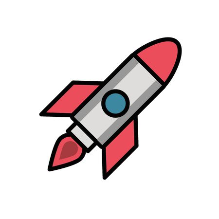 rocket military force isolated icon vector illustration designのイラスト素材