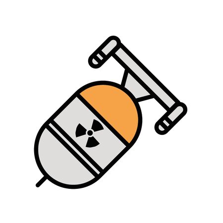 nuclear bomb military force isolated icon vector illustration designのイラスト素材