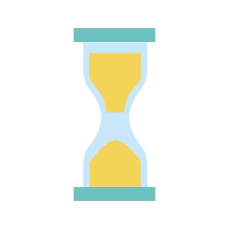 hourglass icon over white background, colorful design, vector illustration