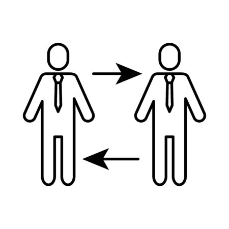 team work avatars with arrows vector illustration designのイラスト素材
