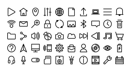 bundle of user interface set icons vector illustration design