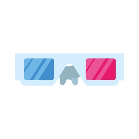 3D glasses icon over white background, colorful design, vector illustrationのイラスト素材