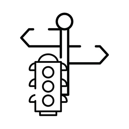 traffic arrow signal isolated icon vector illustration design