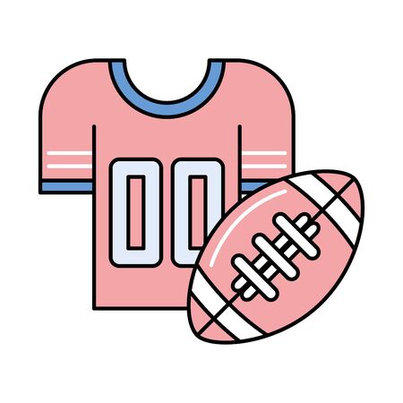 american football sport balloon with uniform shirt vector illustration designのイラスト素材