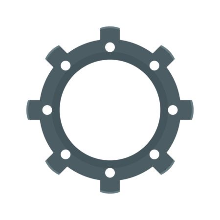 gear wheel icon over white background, colorful design, vector illustrationのイラスト素材