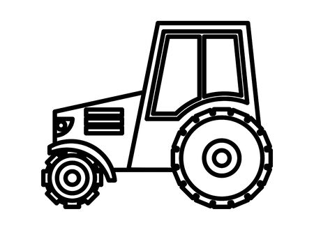 tractor farm vehicle isolated icon vector illustration designのイラスト素材