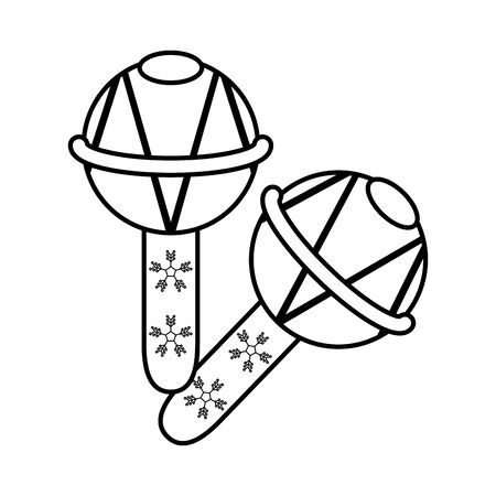 cute maracas musical instrument icon vector illustration designのイラスト素材