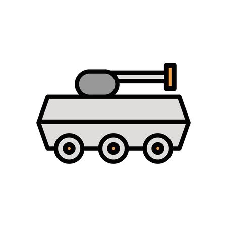 tank military force isolated icon vector illustration designのイラスト素材