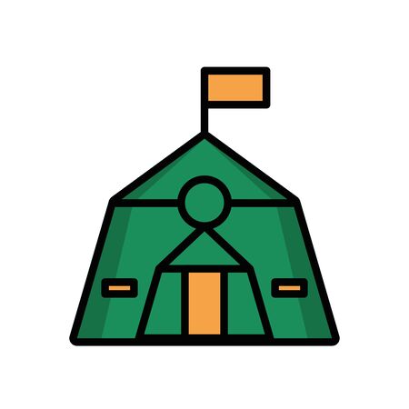 tent military force isolated icon vector illustration designのイラスト素材