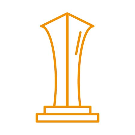 trophy award price with column vector illustration designのイラスト素材