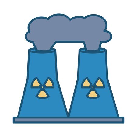 nuclear plant chimney isolated icon vector illustration designのイラスト素材