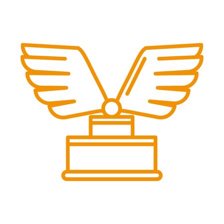 trophy award price with wings vector illustration designのイラスト素材