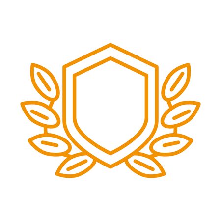 shield award price with leafs vector illustration designのイラスト素材