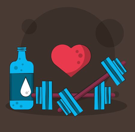 healthy life style set icons vector illustration designのイラスト素材
