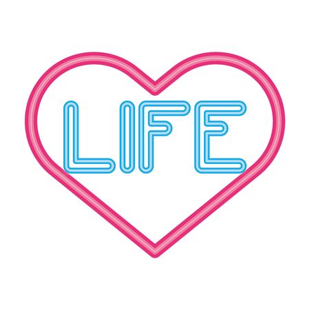 heart love neon lights icon vector illustration designのイラスト素材