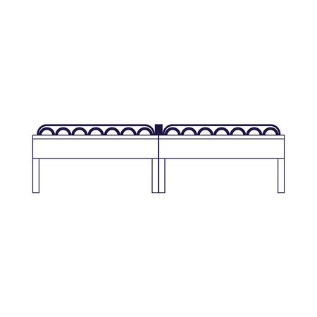 transport band machine icon over white background, flat design, vector illustrationのイラスト素材