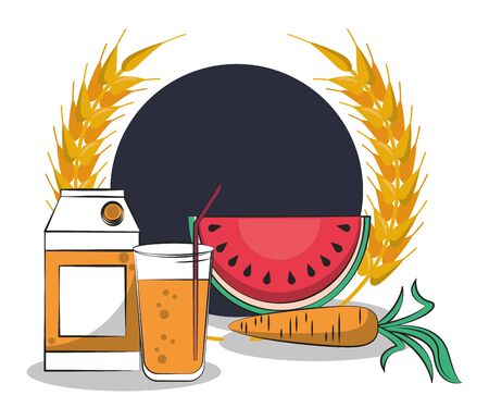 healthy food life style icons vector illustration designのイラスト素材