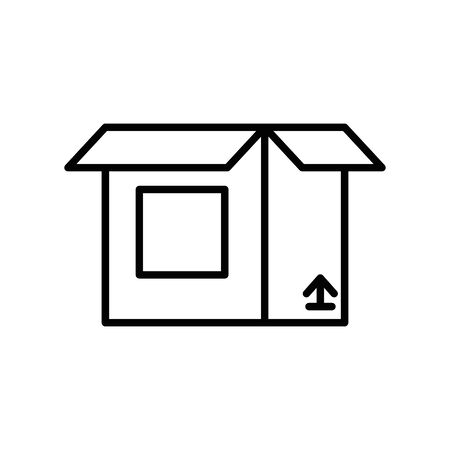 box carton packing isolated icon vector illustration designのイラスト素材