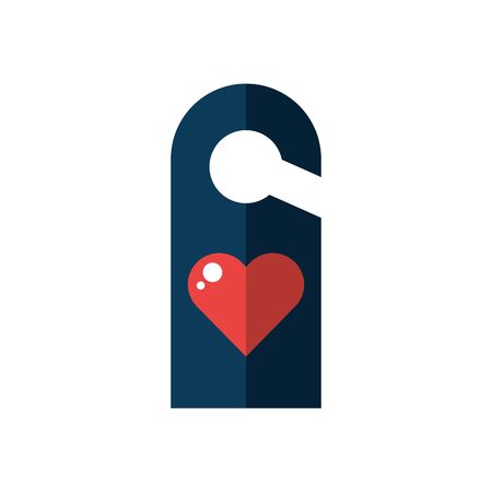 happy valentines day label with heart hanging vector illustration designのイラスト素材