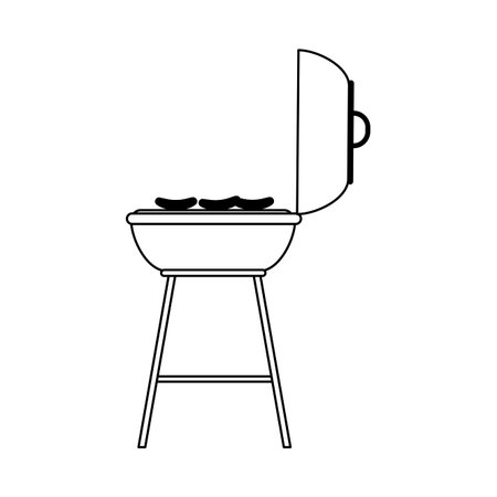 q Grill With Sausages Over White Background Vector Illustrationのイラスト 素材 ストックフォト 写真素材のstock Foto ストックドットフォト