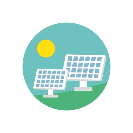 solar panel device isolated icon vector illustration designのイラスト素材