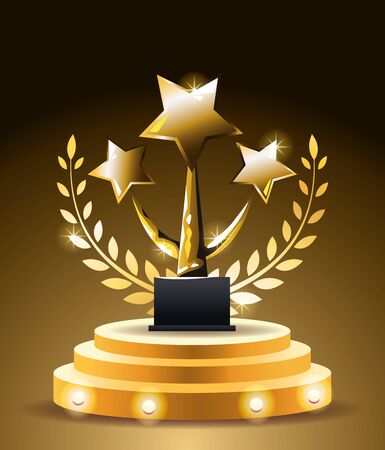 films award stars and wreath trophy vector illustration designのイラスト素材