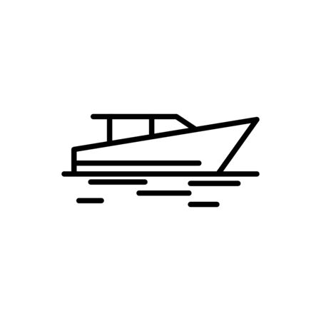 fast boat transport linear design vector illustrationのイラスト素材