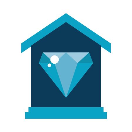 house facade with diamond luxury stone vector illustration designのイラスト素材