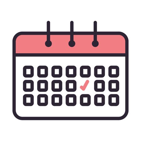 calendar reminder date isolated icon vector illustration designのイラスト素材