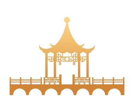 chinese culture construction isolated icon vector illustration designのイラスト素材