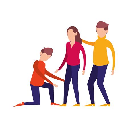 group of people avatars characters icons vector illustration designのイラスト素材