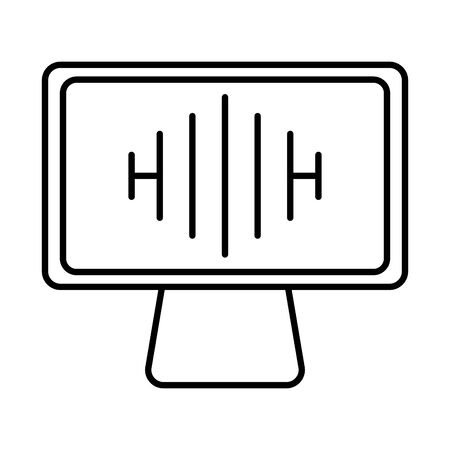 desktop computer display isolated icon vector illustration designのイラスト素材