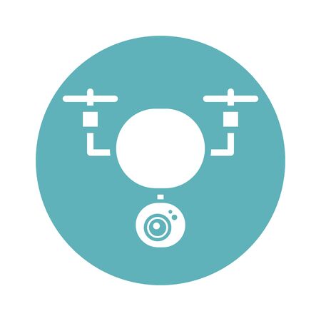 drone flying with camera technology vector illustration designのイラスト素材
