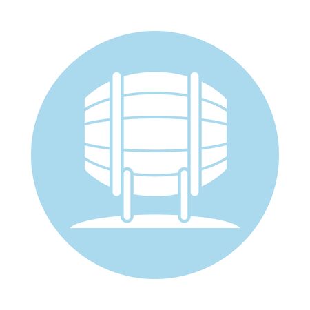 wine barrel drink isolated icon vector illustration designのイラスト素材
