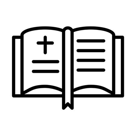 religious bible book line style icon vector illustration designのイラスト素材