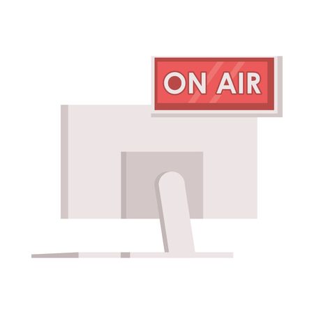 on air label with desktop display vector illustration designのイラスト素材