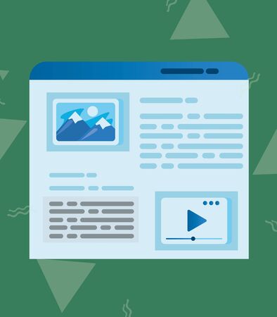 template webpage window isolated icon vector illustration designのイラスト素材