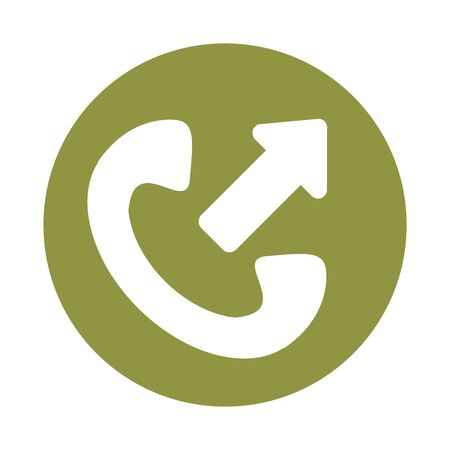 telephone communication with arrow signal vector illustration designのイラスト素材