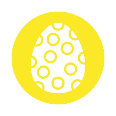 easter egg painted dotted block style vector illustration designのイラスト素材