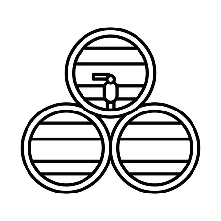wine barrel drink isolated icon vector illustration designのイラスト素材