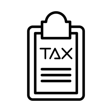 tax obligation in clipboard icon vector illustration designのイラスト素材