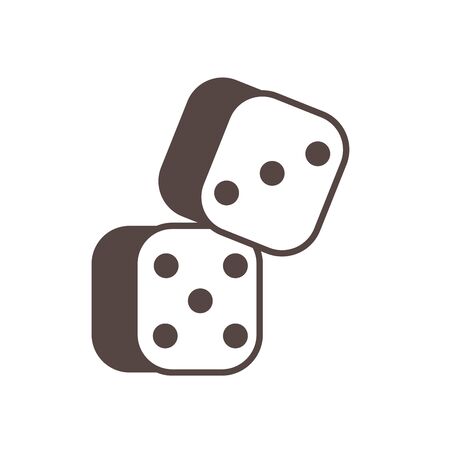dice child toy line style icon vector illustration designのイラスト素材