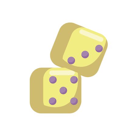 dice child toy flat style icon vector illustration designのイラスト素材