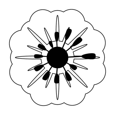 Beautiful flower cartoon isolated Designeのイラスト素材