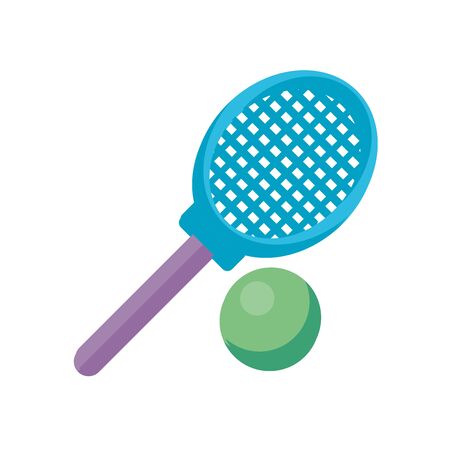 racket and ball tennis sport flat style vector illustration designのイラスト素材