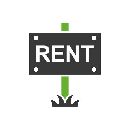 house rent label isolated icon vector illustration designのイラスト素材