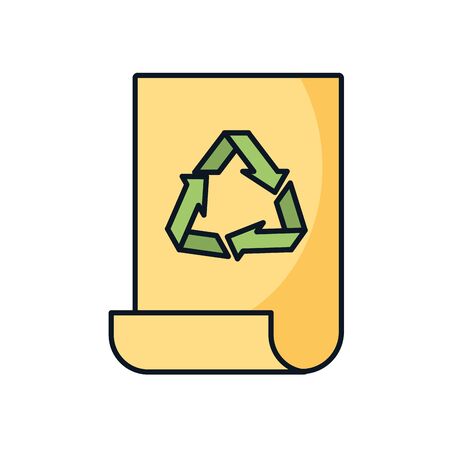 arrows recycle symbol in truck vector illustration designのイラスト素材