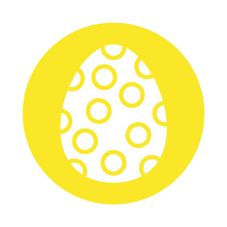 easter egg painted dotted block style vector illustration designのイラスト素材
